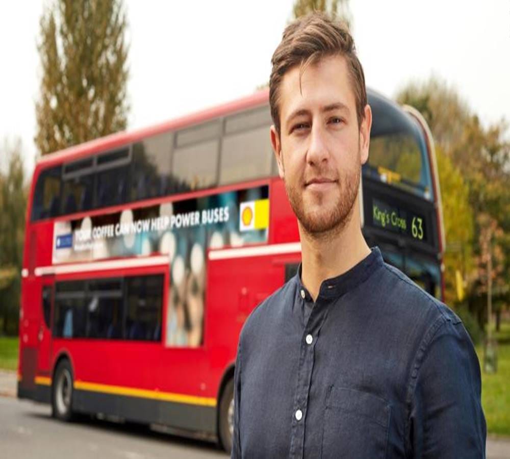 No gas nor petrol the buses running on coffee fuel here