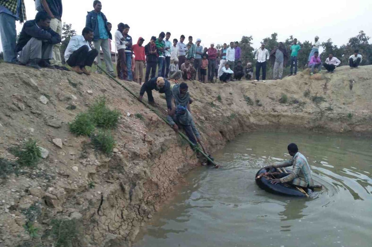 three childrens of family drowned on first day rain of monsoon