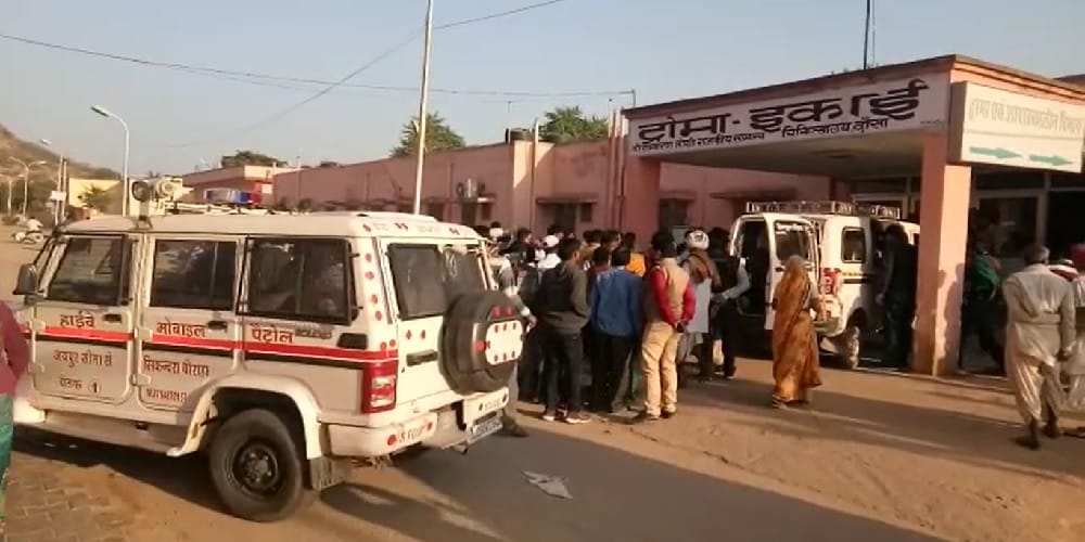 dausa road accident- overloaded jeep collided with truck few dead many injured 