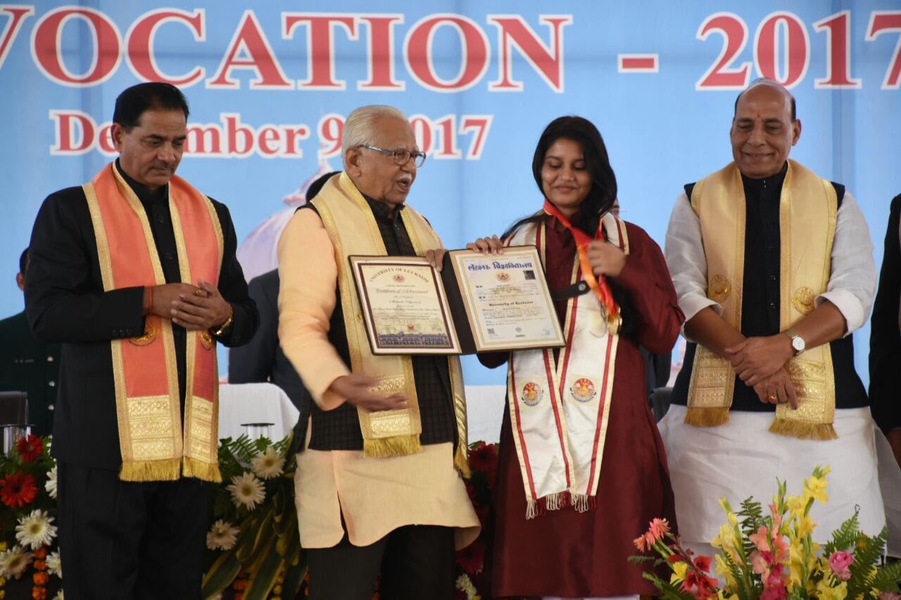 convocation in lucknow university, 84% girls got medal