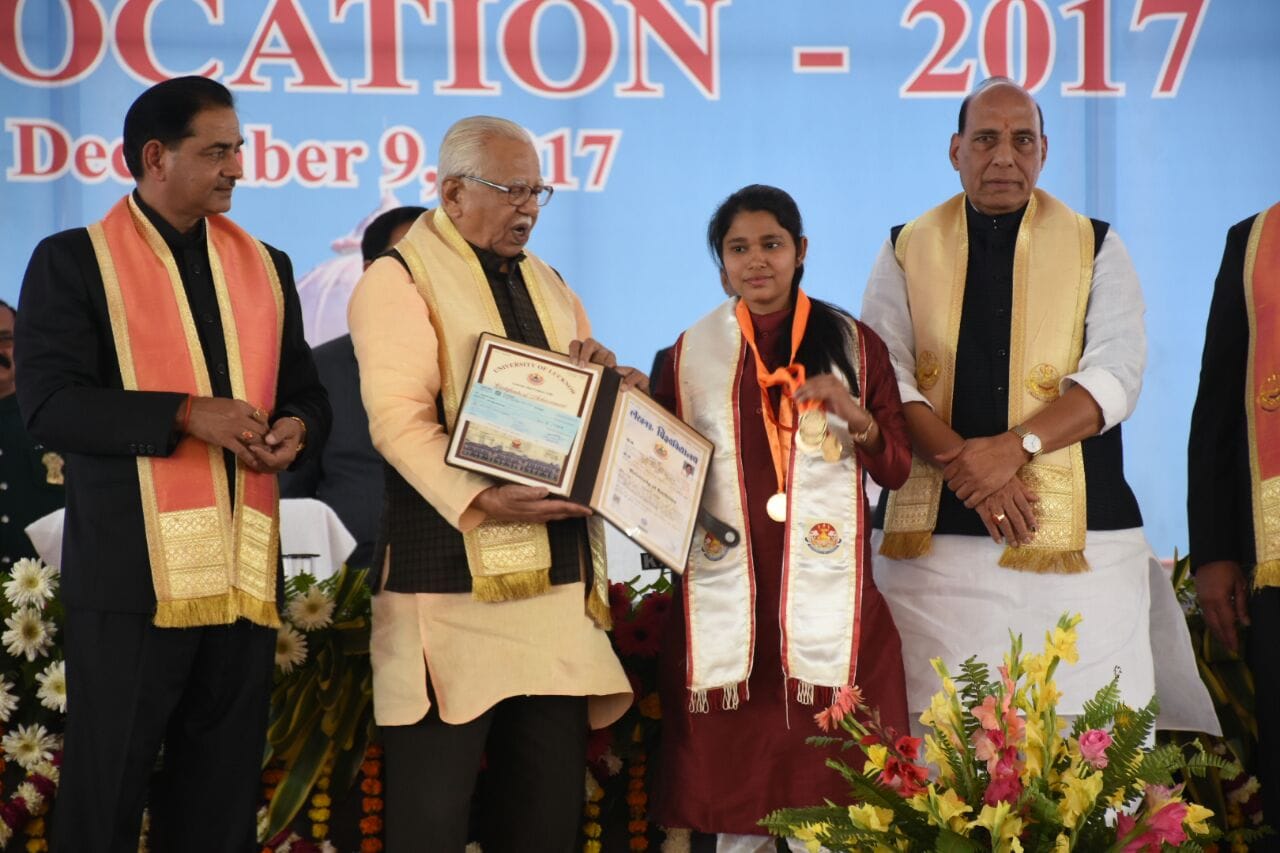 convocation in lucknow university, 84% girls got medal