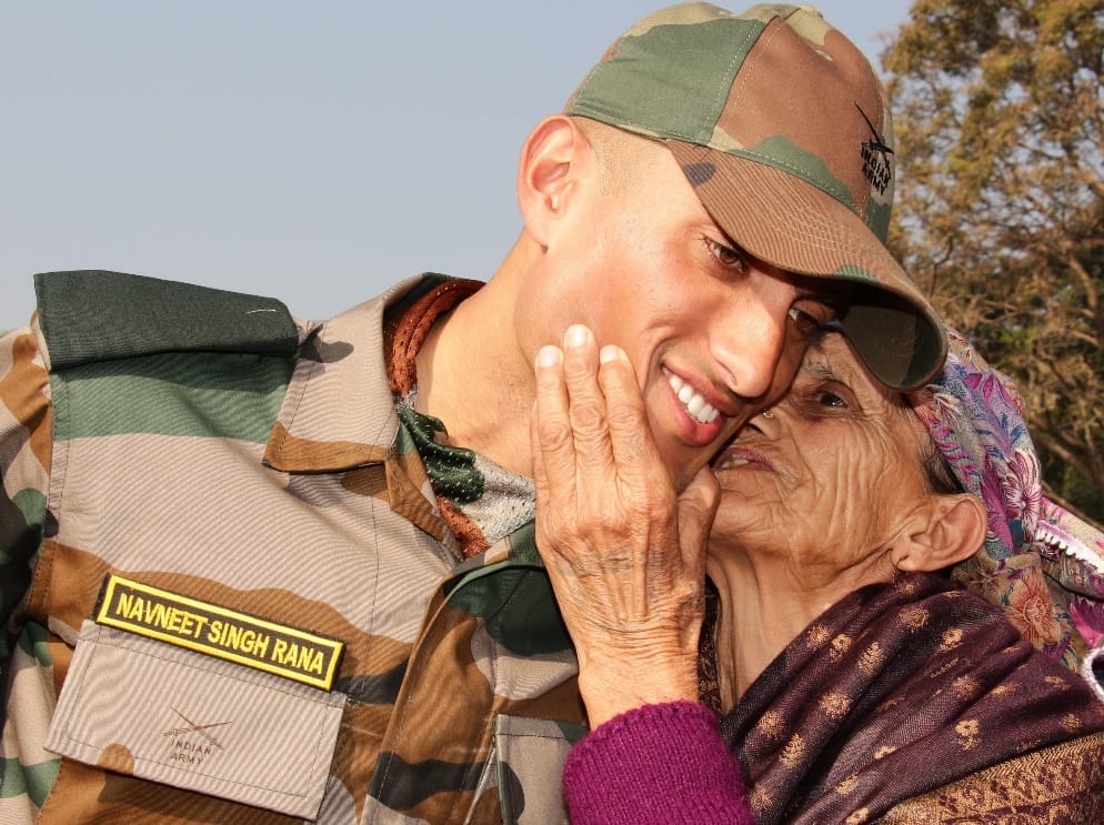 farmer son  become officer to Look at IMA in childhood