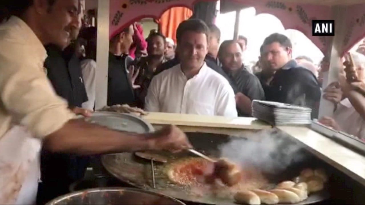 राहुल गांधी पाव भाजी