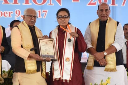 rajnath singh in convocation day in lucknow university.