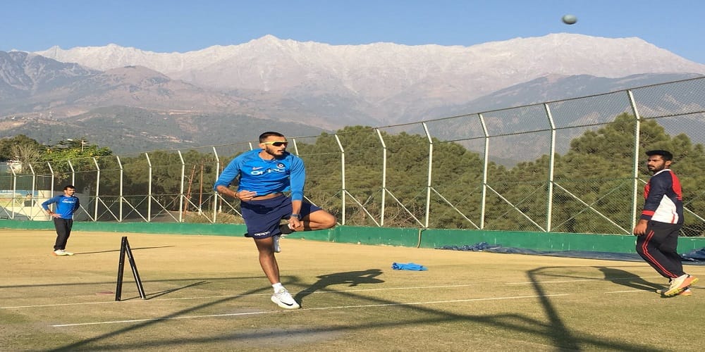 team india practice hard before 1st odi at dharmshala