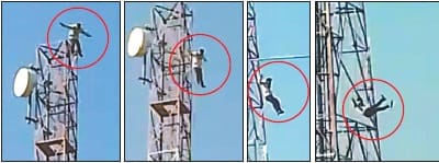 Man jumped from 120 feet high mobile tower 