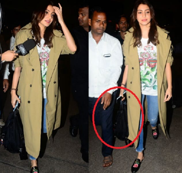 Anushka Sharma airport look cost 2.5 lakh rupees before going to Italy