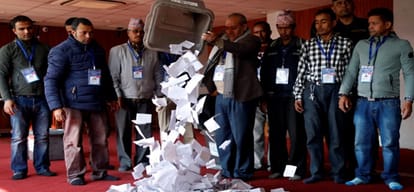 nepal election leftist alliance Khadga Prasad Oli Prachanda sets for victory
