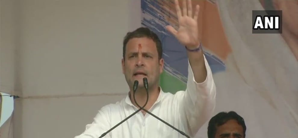rahul gandhi's poster becomes talk of the town.