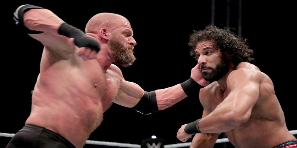 wwe triple h beats jinder mahal in delhi