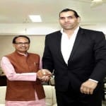 दलीप सिंह राणा उर्फ खली शिवराज सिंह चौहान के साथ