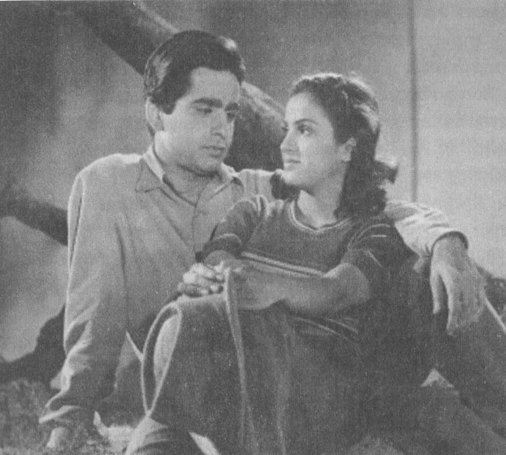 dilip kumar shooting with actress suraiya for film Jaanwar