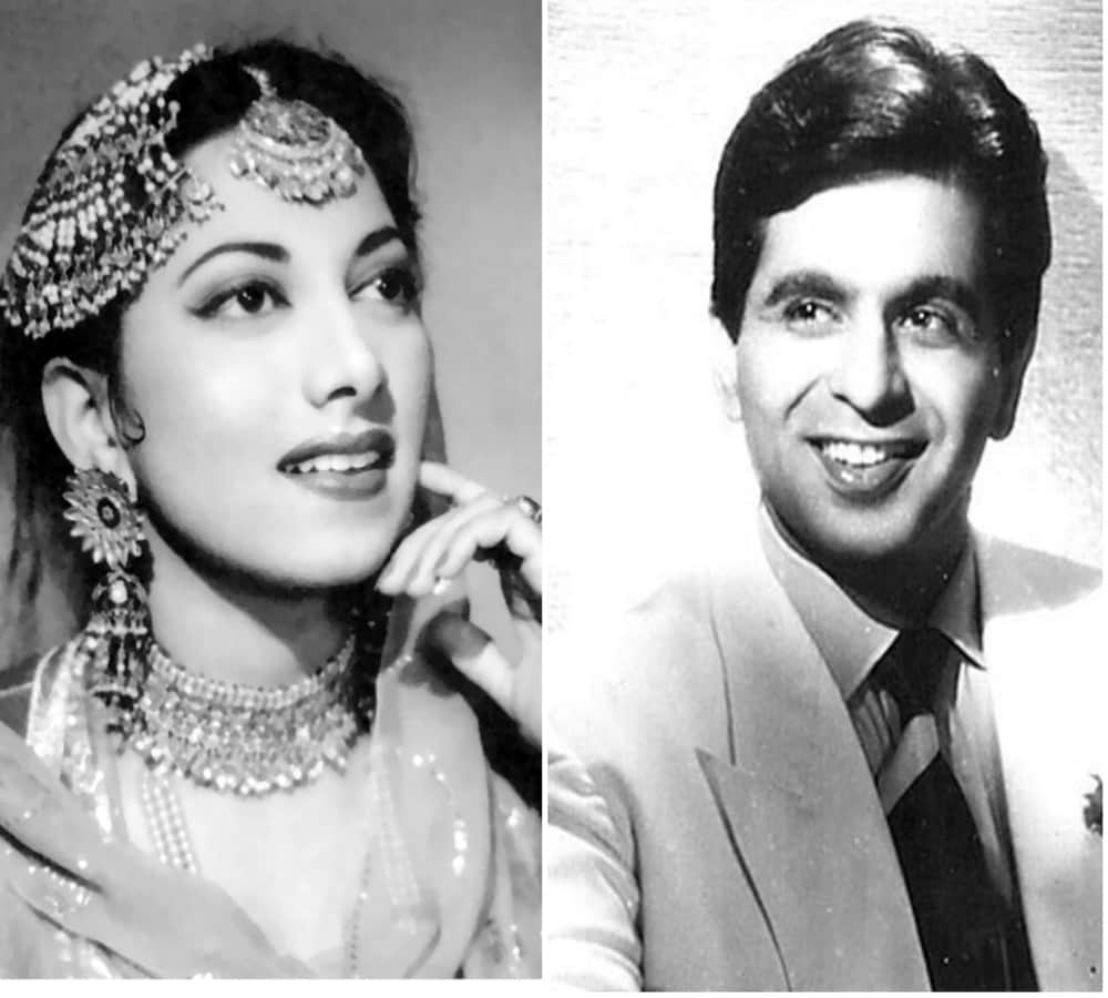 dilip kumar shooting with actress suraiya for film Jaanwar
