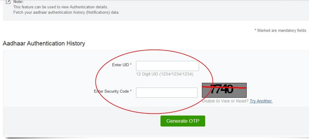 aadhaar card use history check online this way