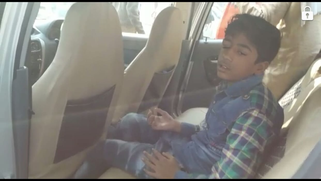 manpuri vehical of government officer collied with bike