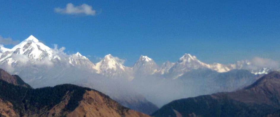 The forest of Panchachuli burning from Sunday