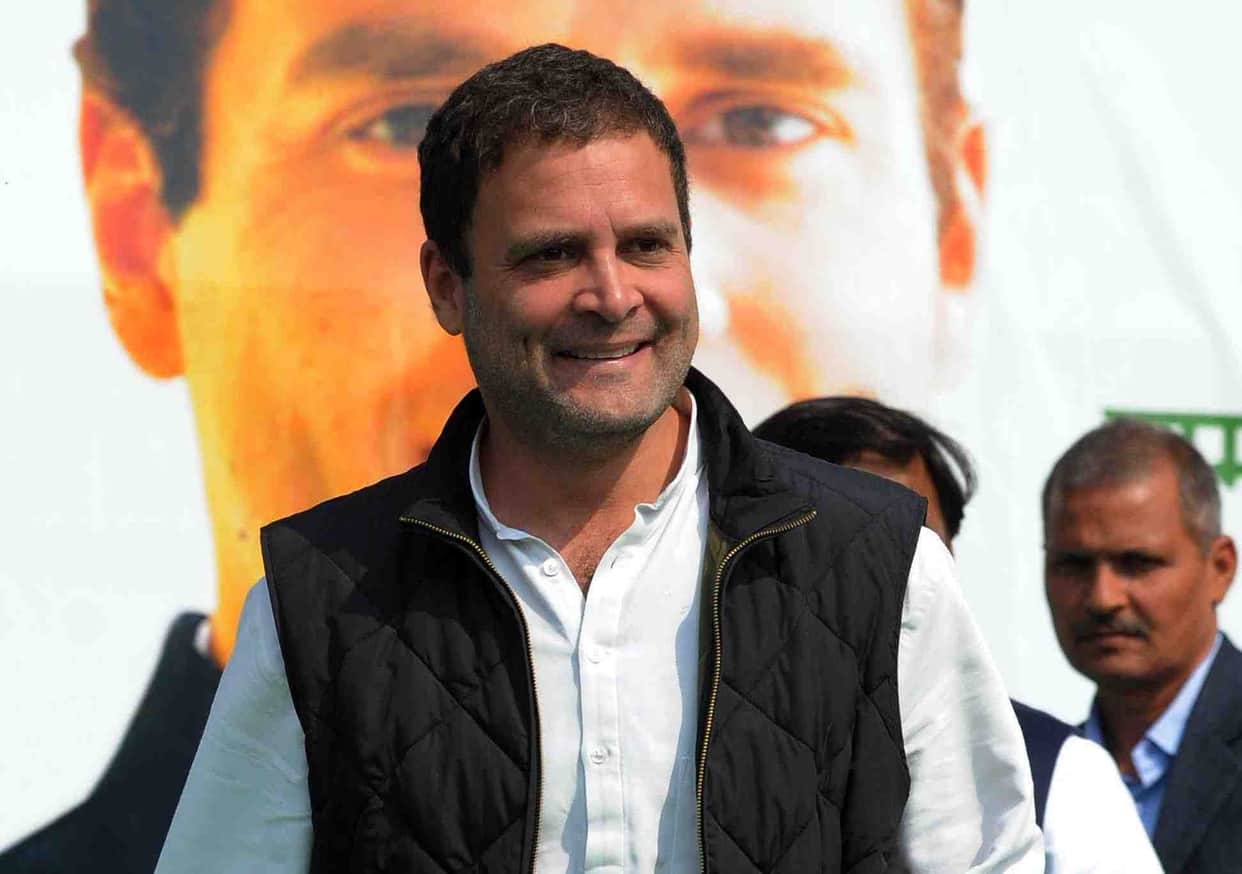 After Rahul Gandhi has been elected Congress president Celebration outside Congress