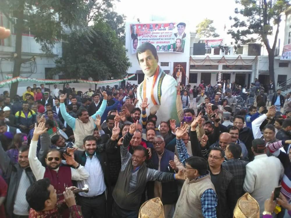Rahul Gandhi‬ elected for congress president dehradun celebration photos