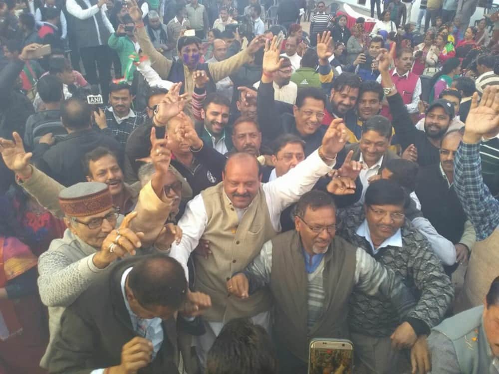 Rahul Gandhi‬ elected for congress president dehradun celebration photos