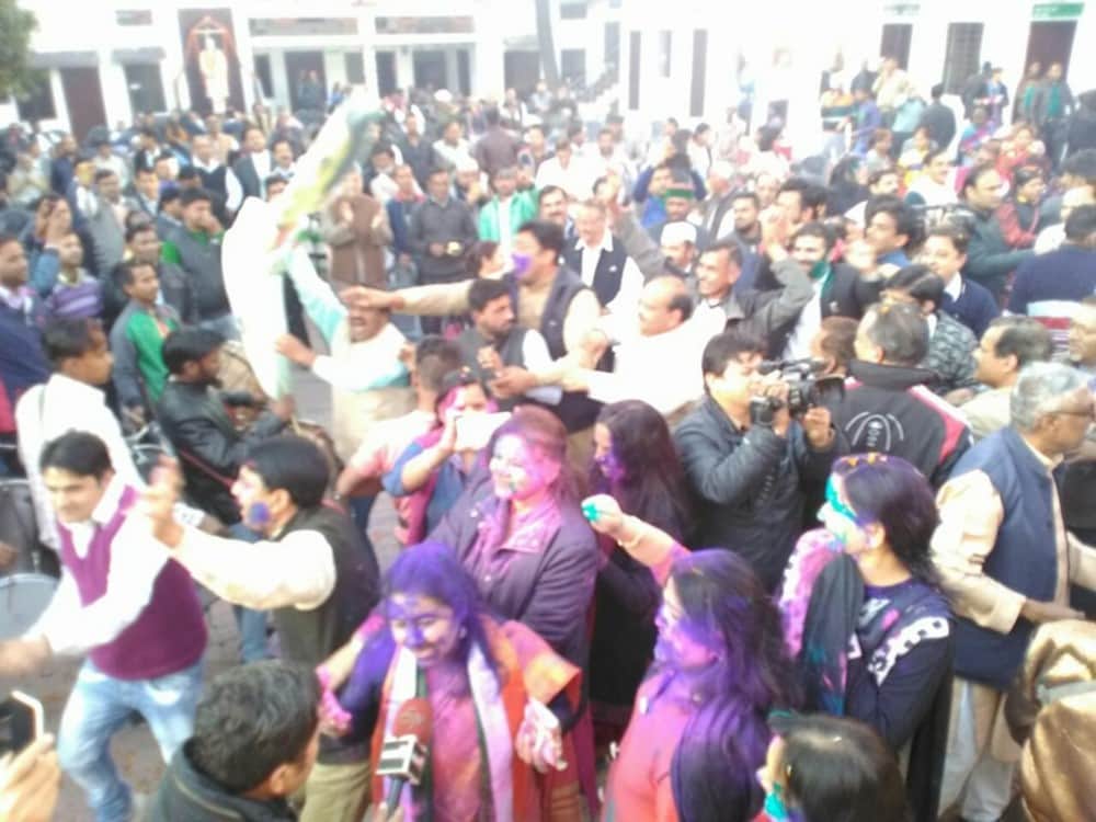 Rahul Gandhi‬ elected for congress president dehradun celebration photos