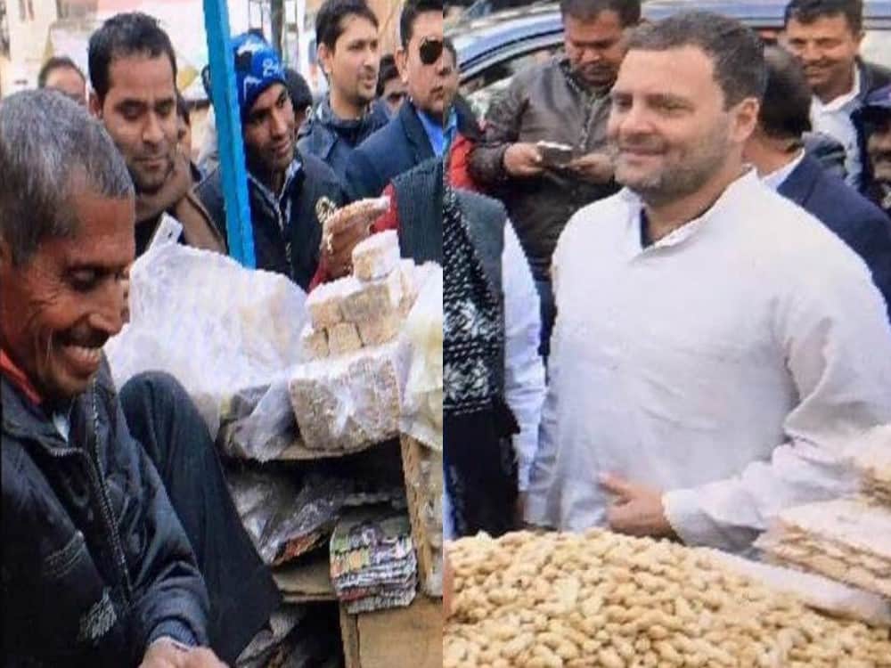 rahul gandhi interacted with peanuts theli wala in rishikesh