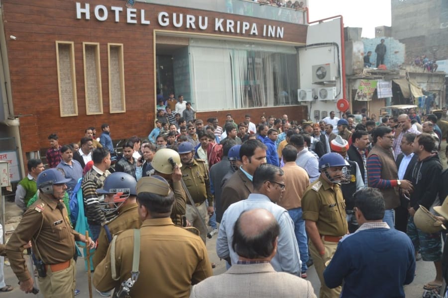 illegal construction in mathura sealed by administration
