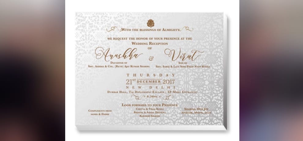 virat and anushka's reception ceremony will be held in delhi on december 21