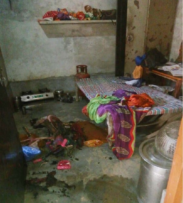 पति की मौत के गम में युवती ने लगाई आग