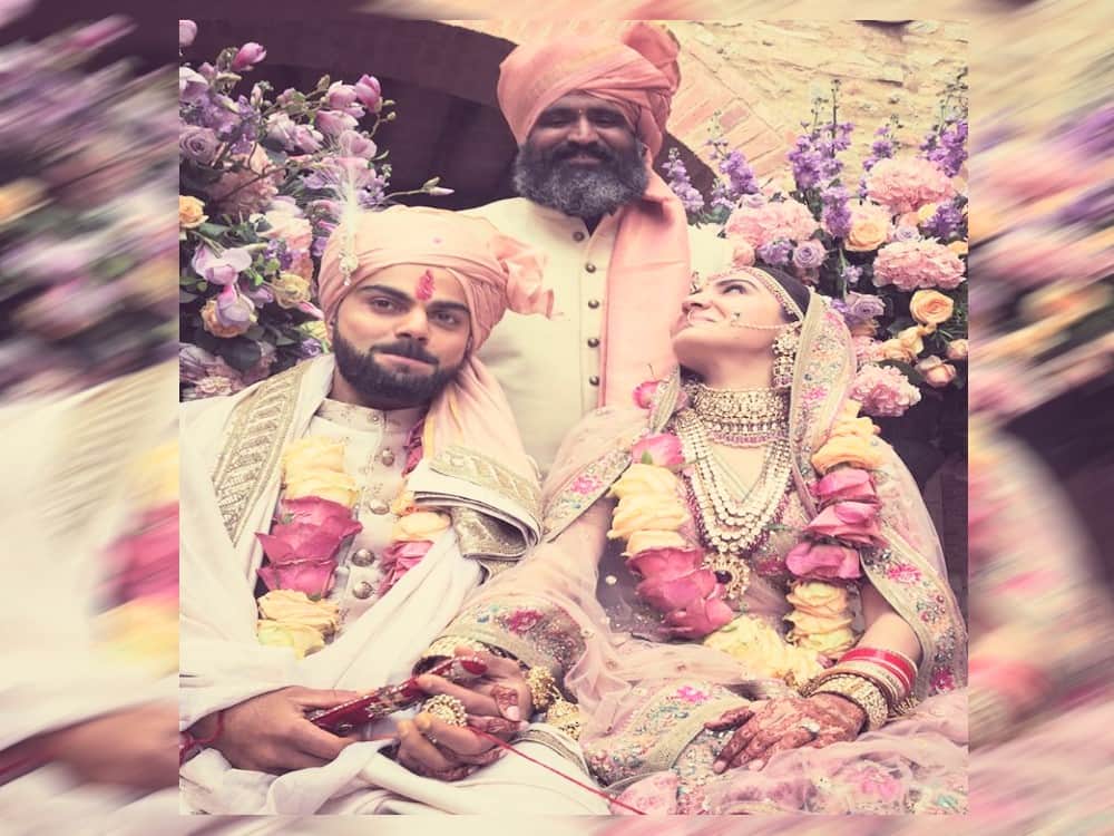 virat kohli anushka sharma priest photos on their wedding
