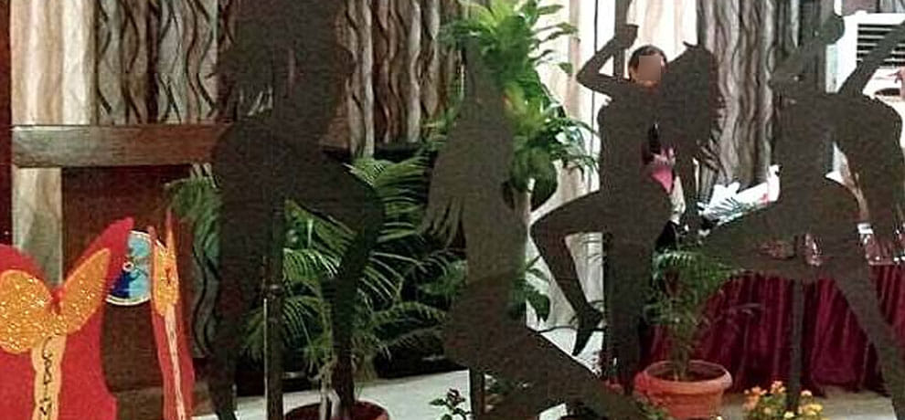 army major general hosts a raunchy party for wives of young army officer, gets shunts