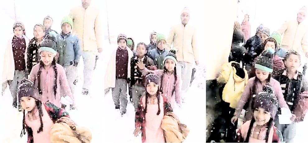 school student in chamba deprived from exam due to snowfall