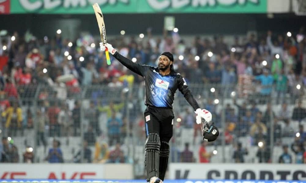 Chris Gayle hammers 18 sixes in an innings to set to new T20 world record in BPL 2017