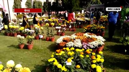 Flower exhibition organized at mall road in meerut