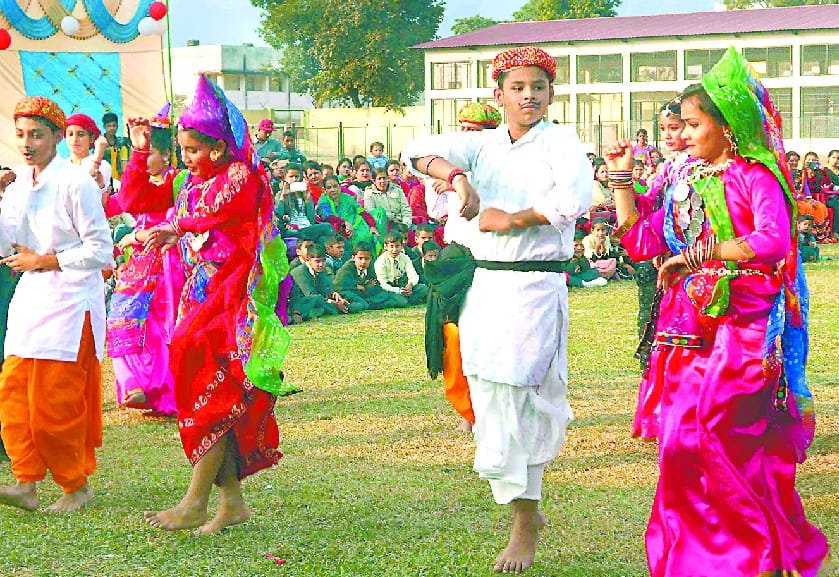 Multicultural cultural program presented by children in the annual festival