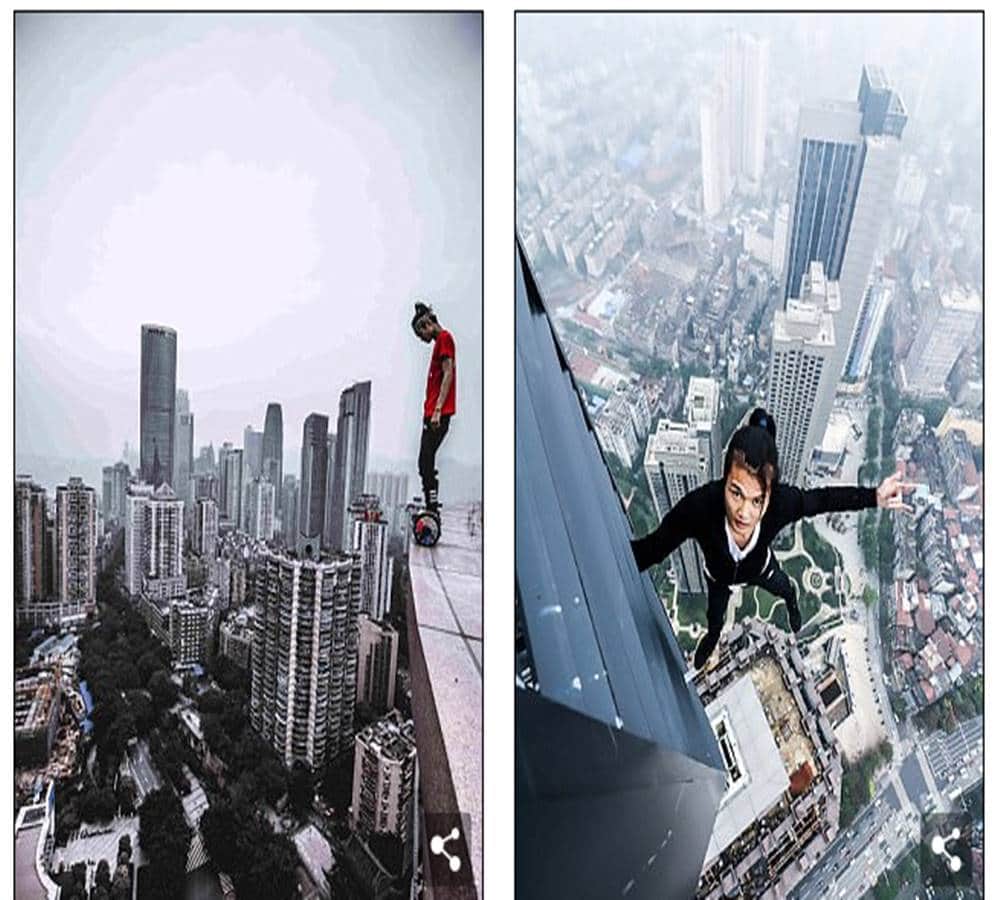 Harrowing footage captured of death when Chinese rooftopper doing stunt for selfie 