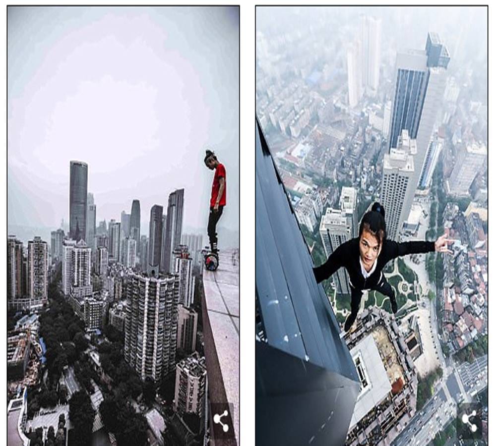 Harrowing footage captured of death when Chinese rooftopper doing stunt for selfie 