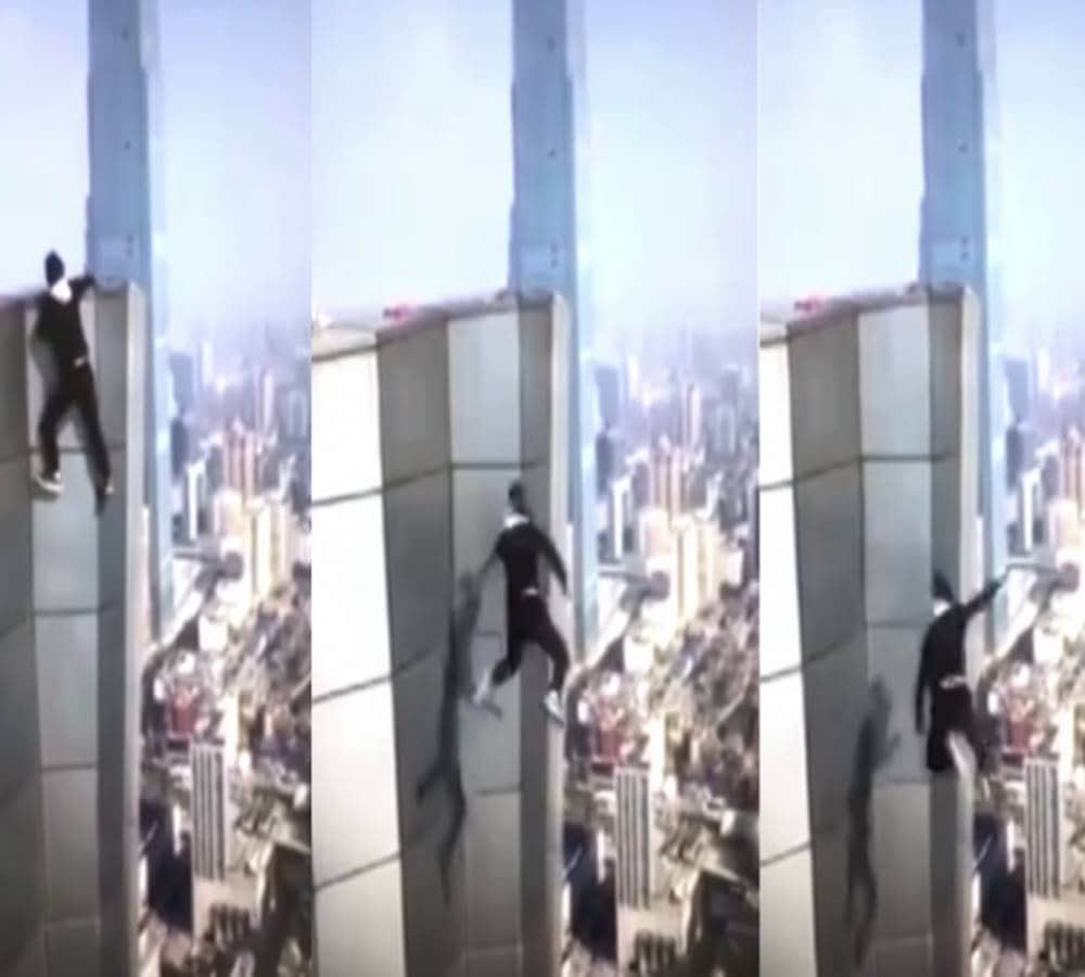 Harrowing footage captured of death when Chinese rooftopper doing stunt for selfie 