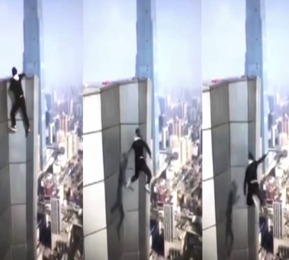 Harrowing footage captured of death when Chinese rooftopper doing stunt for selfie 