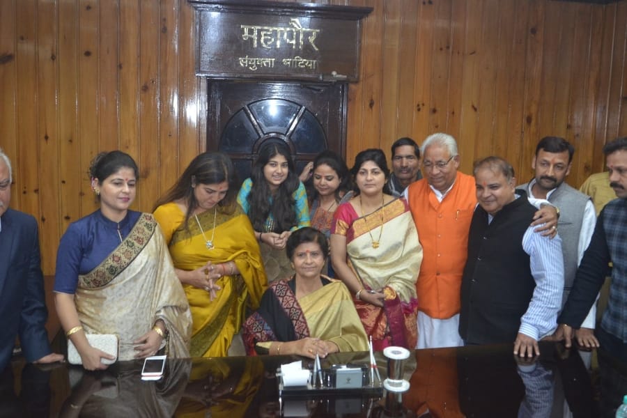 Lucknow mayor Sanyukta Bhatiya in her office.