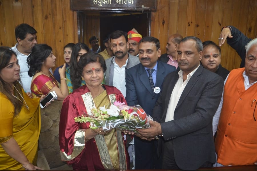 Lucknow mayor Sanyukta Bhatiya in her office.