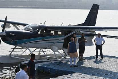 PM MODI TAKES OFF IN FIRST EVER SEA PLANE OF INDIA FROM SABARMATI RIVER FRONT