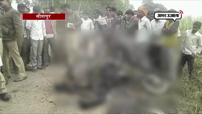 Two man burn alive in sitapur of uttar Pradesh after high tension line wire falls down on bike