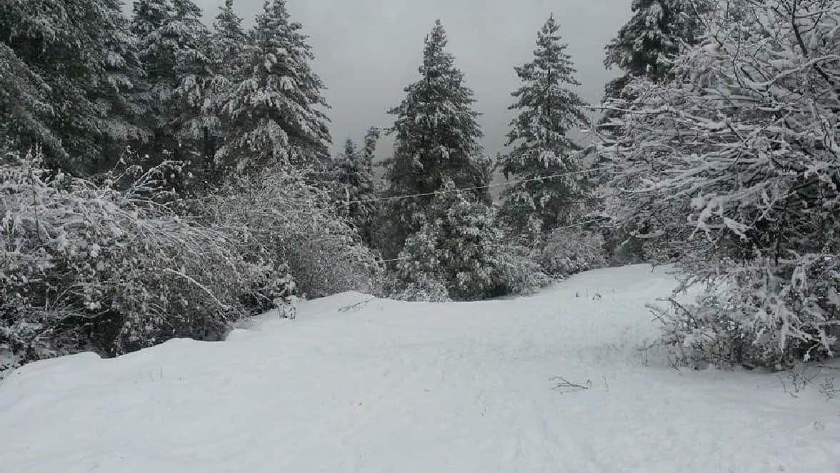 snowfall in auli before international skiing compition january 2018