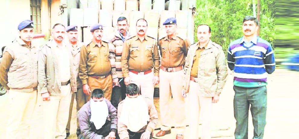 two person arrested with 450 tin of galbanum in nalagarh