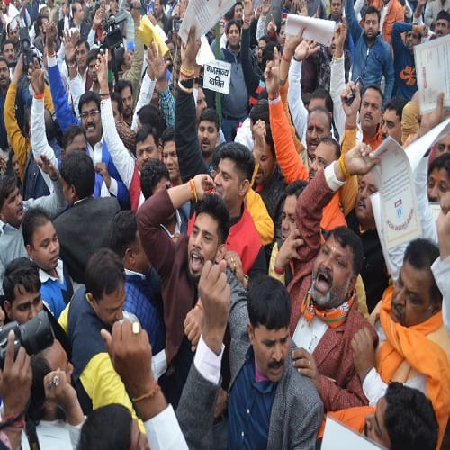 Mayor swearing ceremony, torn BSP banner, see photos