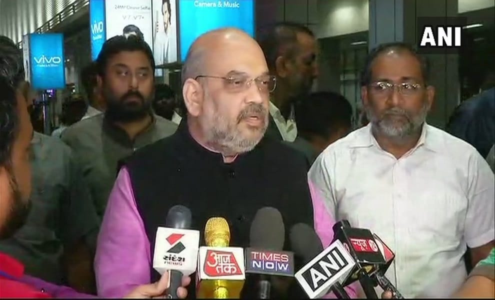 BJP President Amit Shah again targeted Manmohan Singh And  Soniya Gandhi