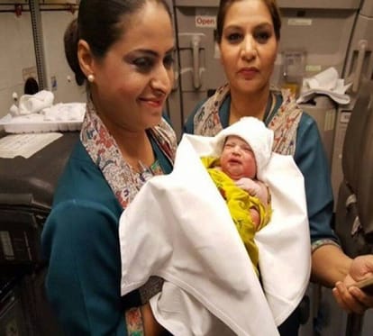 Woman gives birth to baby girl in international flight on PIA