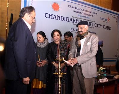 Chandigarh smart city card inaugurated by chandigarh mp and mayor
