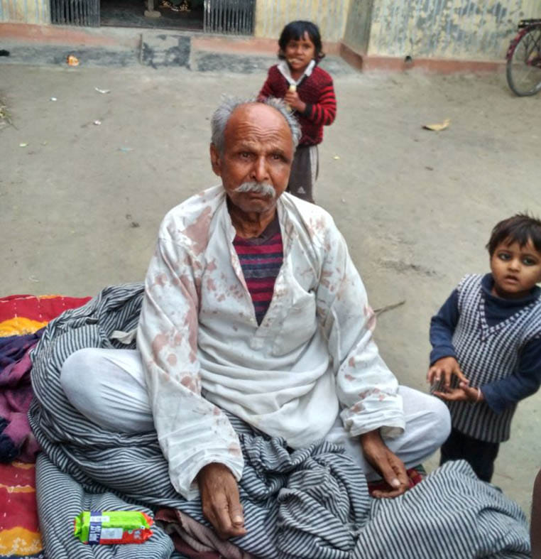 an old man kidnapped and looted