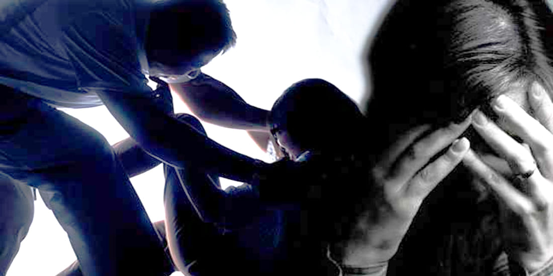 gangrape with woman in forest